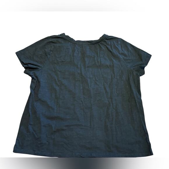 Skies Are Blue Black and Metallic Gold Star Short Sleeve T Shirt Womens 1X - Picture 2 of 5